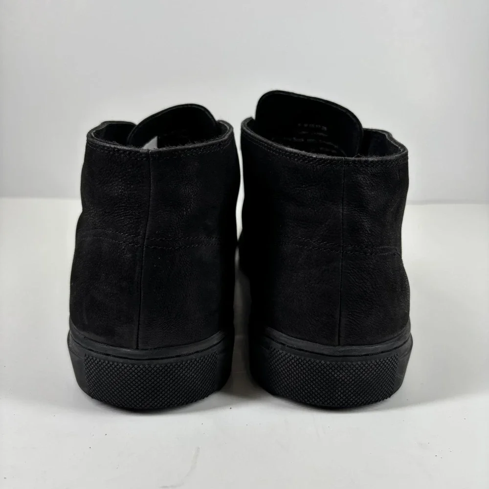 Banana Republic Men's US 9.5M Black Leather Shearling-Lined Comfort Chukka Boots
